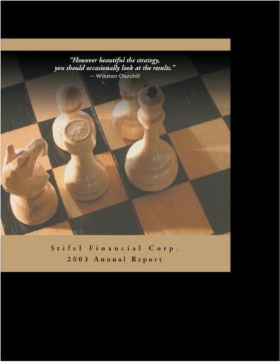 Thumbnail Stifel
 Annual Report 2003
