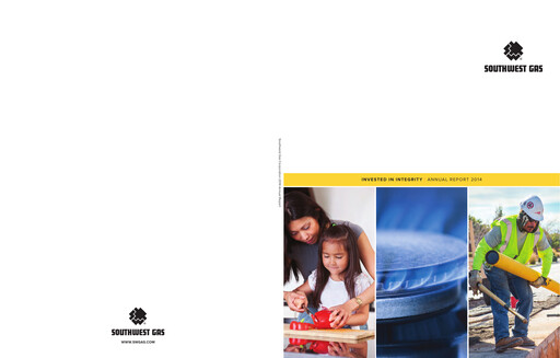 Thumbnail Southwest Gas
 Annual Report 2014