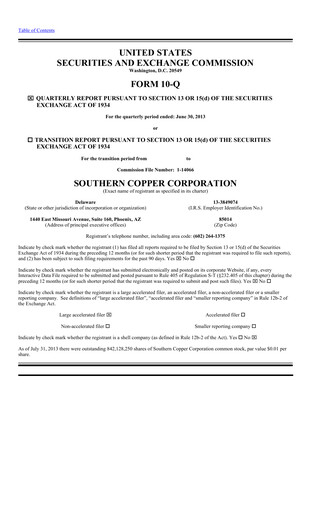 Thumbnail Southern Copper Quarterly Report 2013-q2