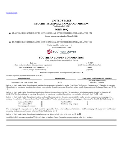 Thumbnail Southern Copper Quarterly Report 2023-q1