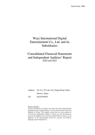 Thumbnail Wayi International Digital Entertainment Financial Statement 2024