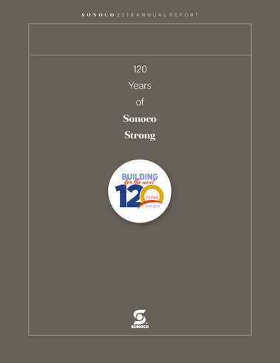 Thumbnail Sonoco Annual Report 2018