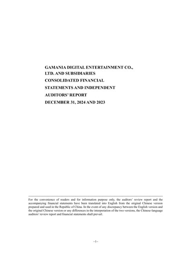 Thumbnail Gamania Digital Financial Statement 2024