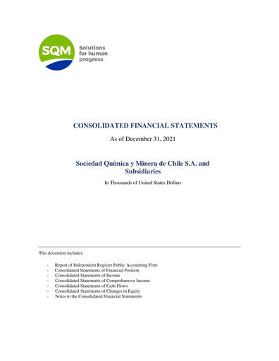 Thumbnail Sociedad Química y Minera Financial Statement 2021