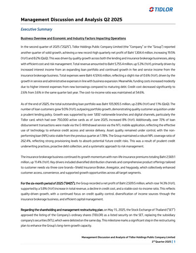 Miniature Ngern Tid Lor Rapport trimestriel 2025-q2