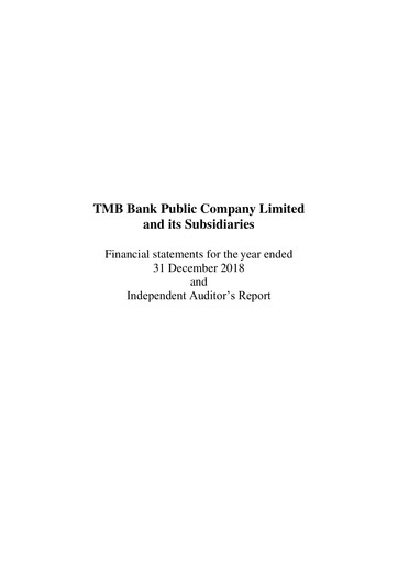 Thumbnail TMBThanachart Bank (ttb)

 Financial Statement 2018