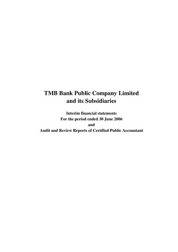 Vorschaubild TMBThanachart Bank (ttb)

 Halbjahresbericht 2006-h1