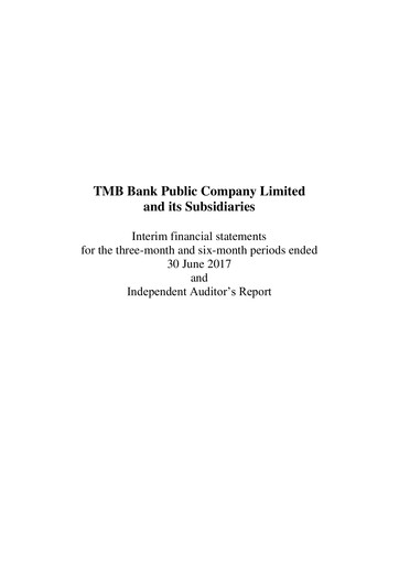 Vorschaubild TMBThanachart Bank (ttb)

 Halbjahresbericht 2017-h1