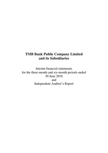 Vorschaubild TMBThanachart Bank (ttb)

 Halbjahresbericht 2018-h1