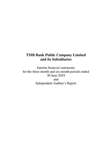 Vorschaubild TMBThanachart Bank (ttb)

 Halbjahresbericht 2019-h1
