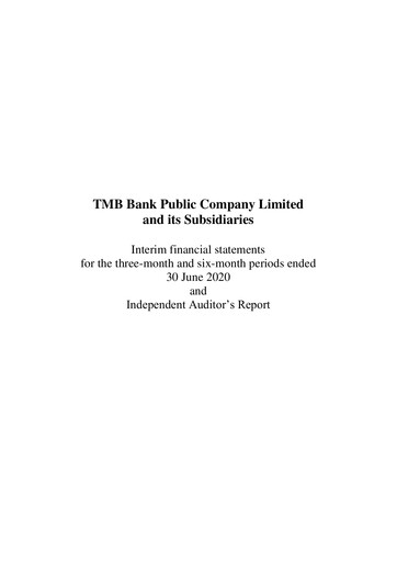 Vorschaubild TMBThanachart Bank (ttb)

 Halbjahresbericht 2020-h1