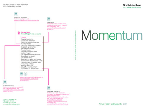 Thumbnail Smith & Nephew
 Annual Report 2001