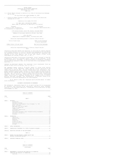 Thumbnail SM Energy
 Annual Report 2002