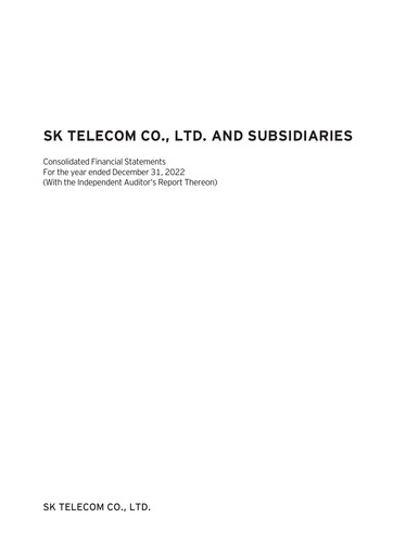 Thumbnail SK Telecom Financial Statement 2022