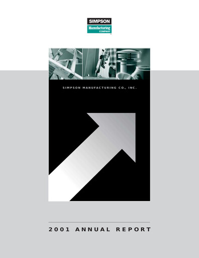 Thumbnail Simpson Manufacturing Company
 Annual Report 2001