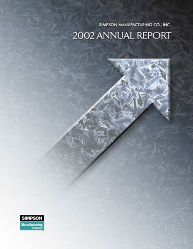 Thumbnail Simpson Manufacturing Company
 Annual Report 2002