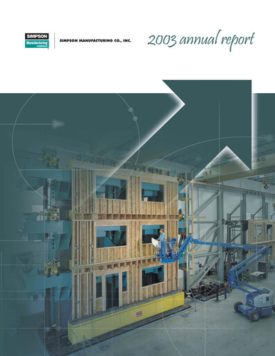 Thumbnail Simpson Manufacturing Company
 Annual Report 2003