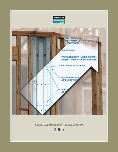 Thumbnail Simpson Manufacturing Company
 Annual Report 2005