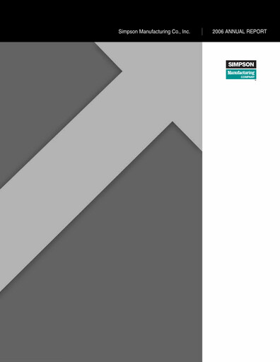 Thumbnail Simpson Manufacturing Company
 Annual Report 2006