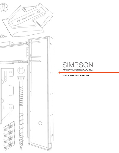 Thumbnail Simpson Manufacturing Company
 Annual Report 2013