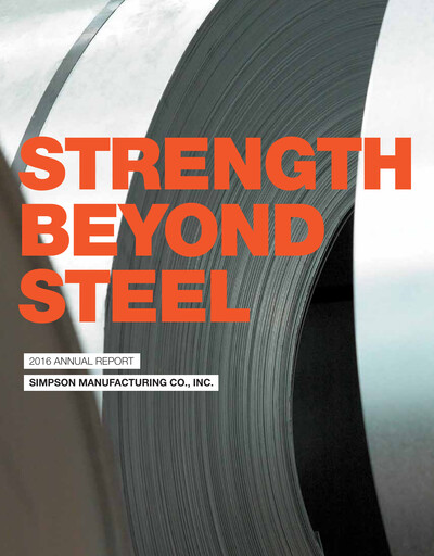 Thumbnail Simpson Manufacturing Company
 Annual Report 2016