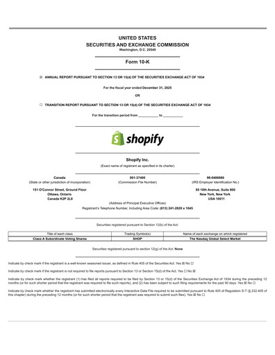 Thumbnail Shopify Annual Report 2025