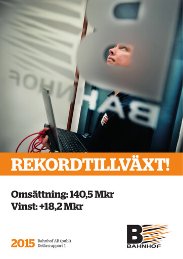 Miniature Bahnhof AB Rapport trimestriel 2015-q1