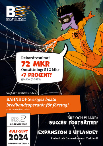 Miniature Bahnhof AB Rapport trimestriel 2024-q3