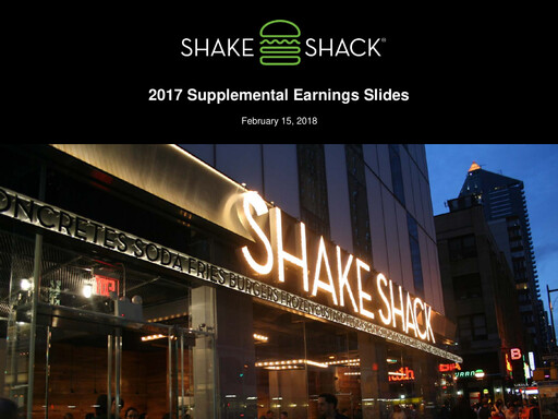Vorschaubild Shake Shack
 Quartalsbericht 2017-q4