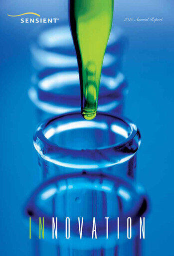 Thumbnail Sensient Technologies
 Annual Report 2010