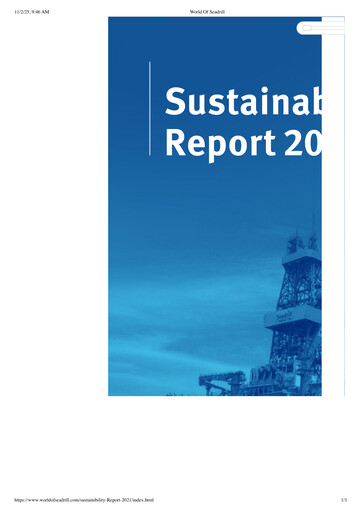 Thumbnail Seadrill
 Sustainability Report 2021