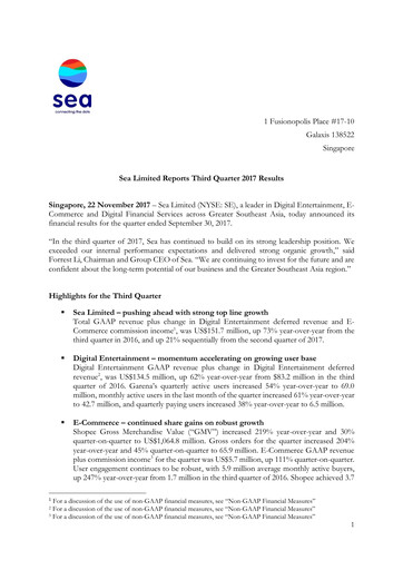 Thumbnail Sea Limited Quarterly Report 2017-q3