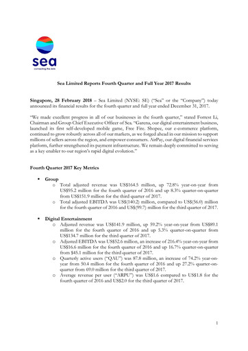 Thumbnail Sea Limited Quarterly Report 2017-q4