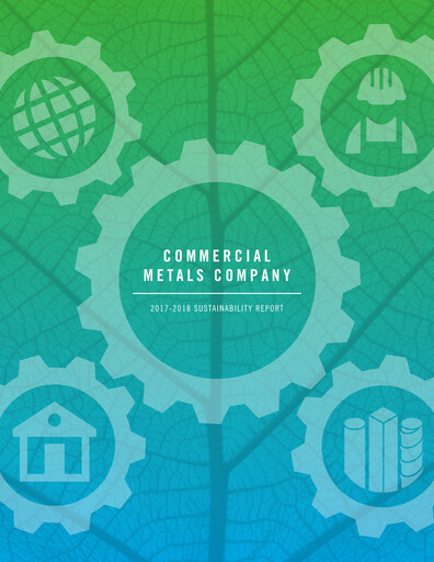 Thumbnail Commercial Metals Company Sustainability Report 2017-2018