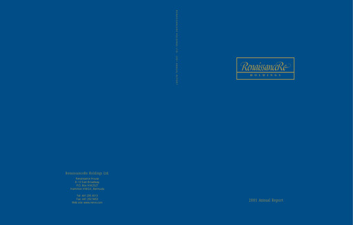 Thumbnail RenaissanceRe
 Annual Report 2001