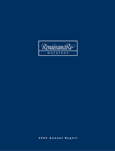 Thumbnail RenaissanceRe
 Annual Report 2004