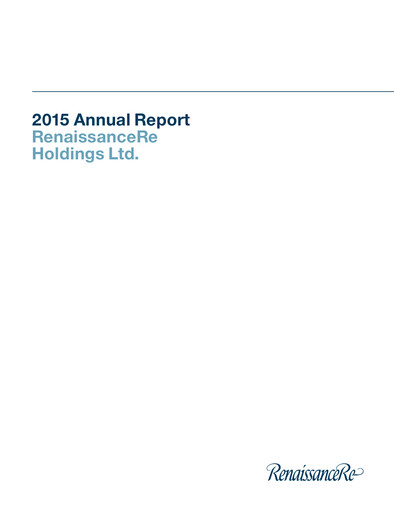 Thumbnail RenaissanceRe
 Annual Report 2015