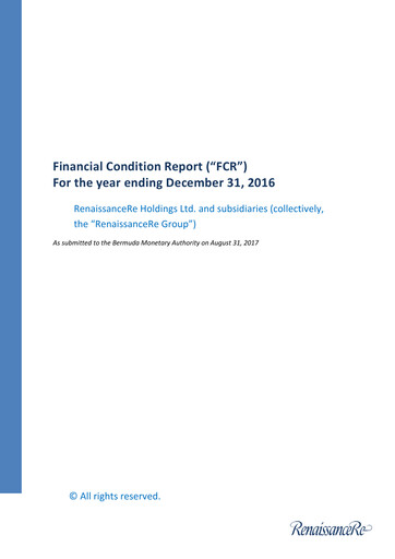 Thumbnail RenaissanceRe
 Financial Report 2016