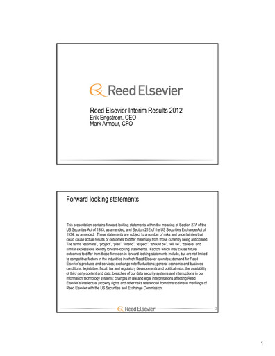 Thumbnail RELX Half-year Report 2012