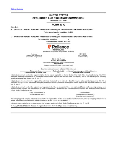 Thumbnail Reliance


 Quarterly Report 2026-q2