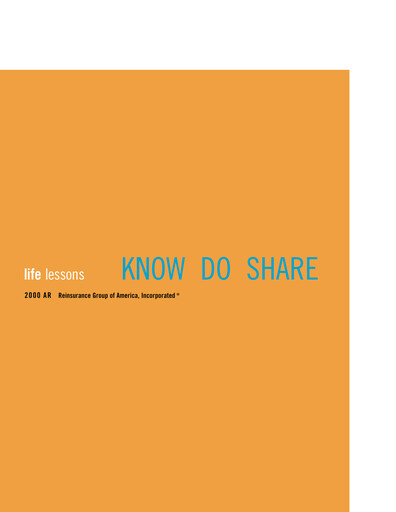 Thumbnail Reinsurance Group of America
 Annual Report 2000