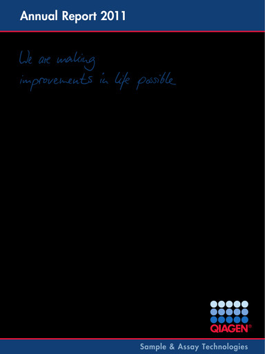 Thumbnail Qiagen  Annual Report 2011