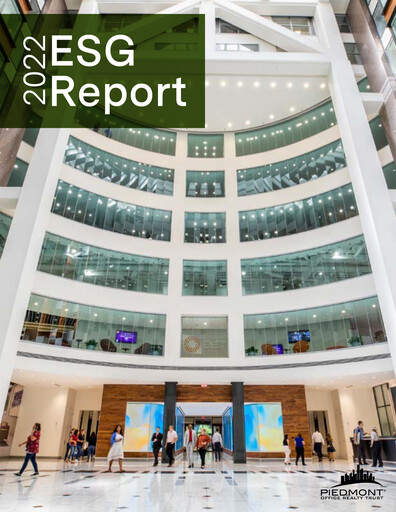 Thumbnail Piedmont Realty Trust ESG Report 2022