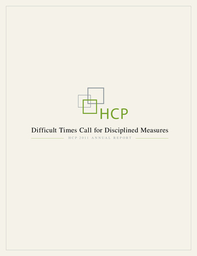 Thumbnail Healthpeak Properties
 Annual Report 2011
