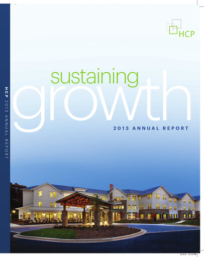 Thumbnail Healthpeak Properties
 Annual Report 2013