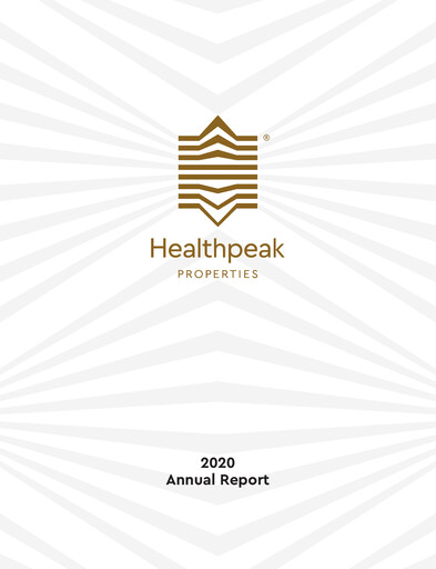 Thumbnail Healthpeak Properties
 Annual Report 2020