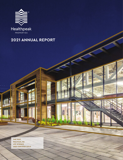 Thumbnail Healthpeak Properties
 Annual Report 2021