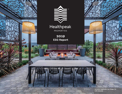 Thumbnail Healthpeak Properties
 ESG Report 2019