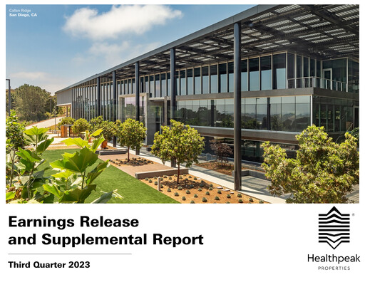 Thumbnail Healthpeak Properties
 Quarterly Report 2023-q3