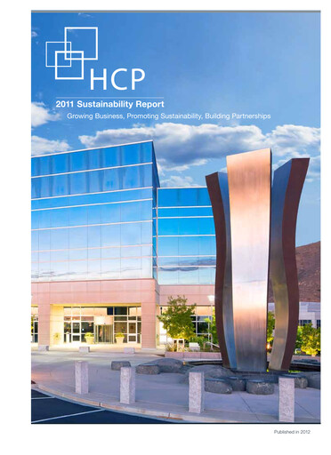 Thumbnail Healthpeak Properties
 Sustainability Report 2011